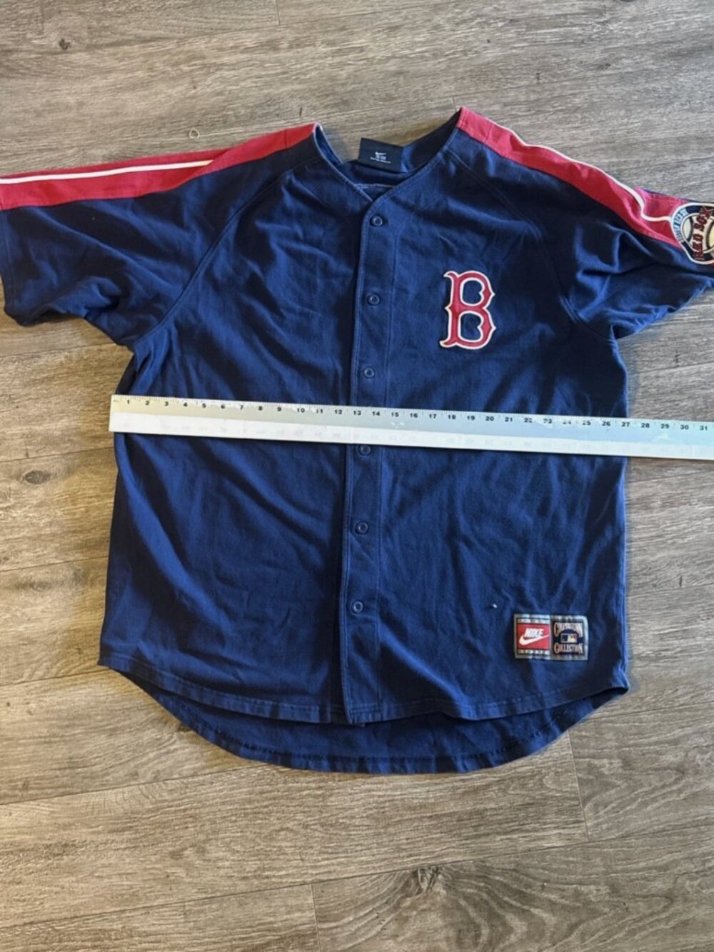 VTG Nike Cooperstown Collection Jersey Mens XL Navy Boston Red Sox Wade Boggs 26